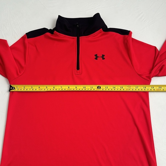 Under Armour red and black logo half zip performance pullover - Picture 4 of 8